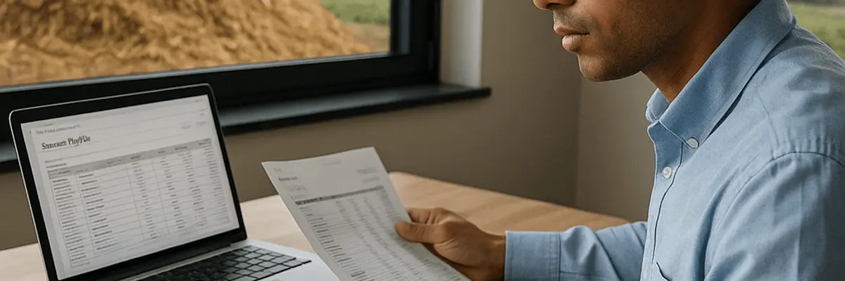 Illustration of accounts payable management for the biofuel and biomass sector for the accountants