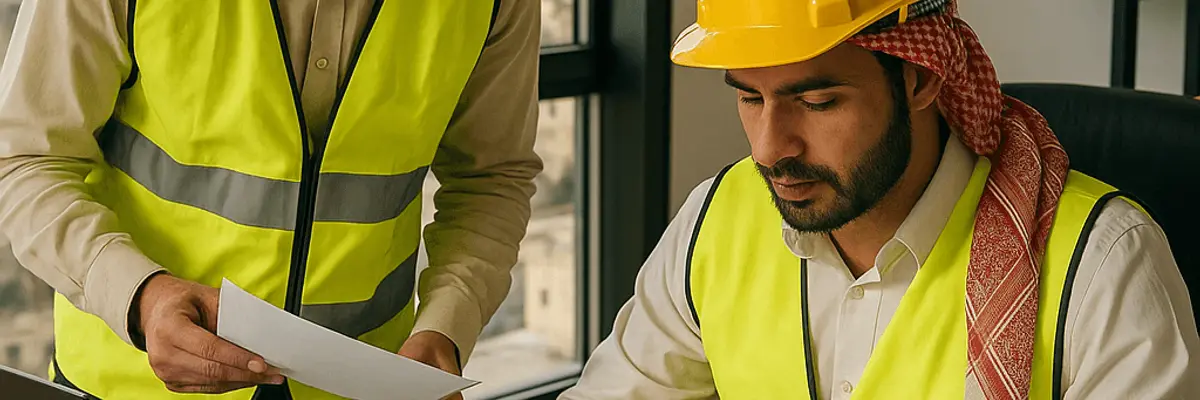 Illustration of accounts payable management for the construction sector for the accounts receivable team in Amman