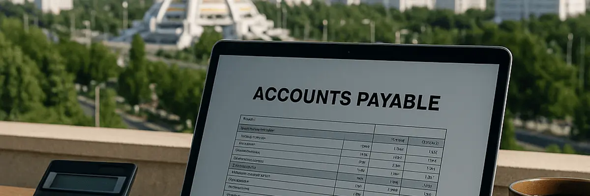 Illustration of accounts payable management in Ashgabat