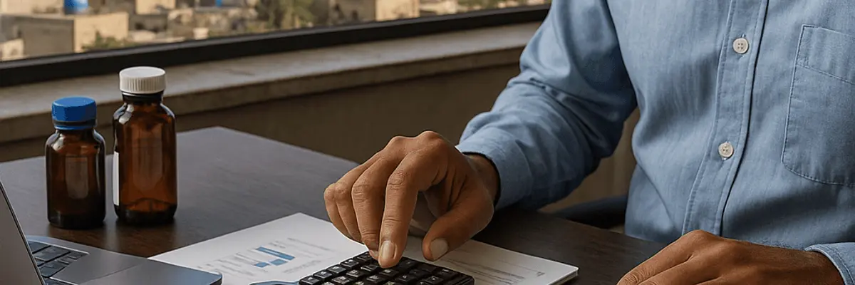 Illustration of accounts payable management for the chemical distribution sector in Baghdad