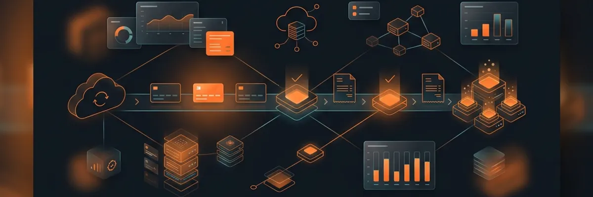 Illustration of accounts payable management for the cloud services and hosting sector