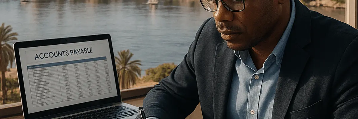 Illustration of accounts payable management for enterprise in Aswan