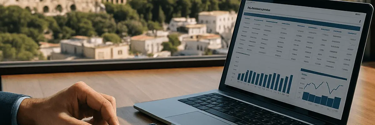 Illustration of accounts payable management for enterprise in Athens