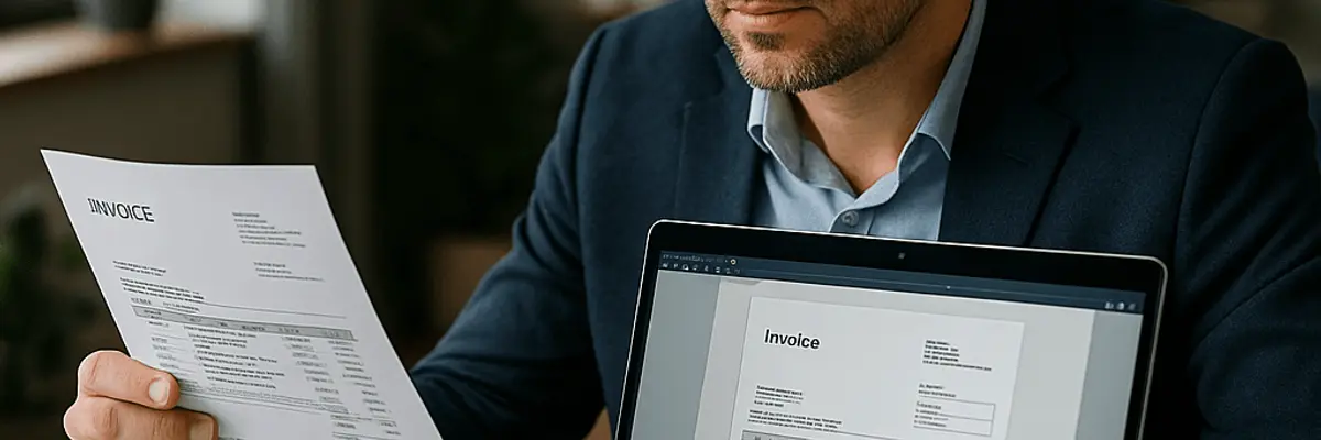 Illustration of accounts payable management for the automated invoice processing sector for enterprise