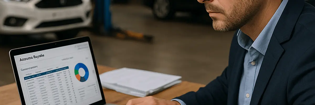 Illustration of accounts payable management for the automotive sector for enterprise