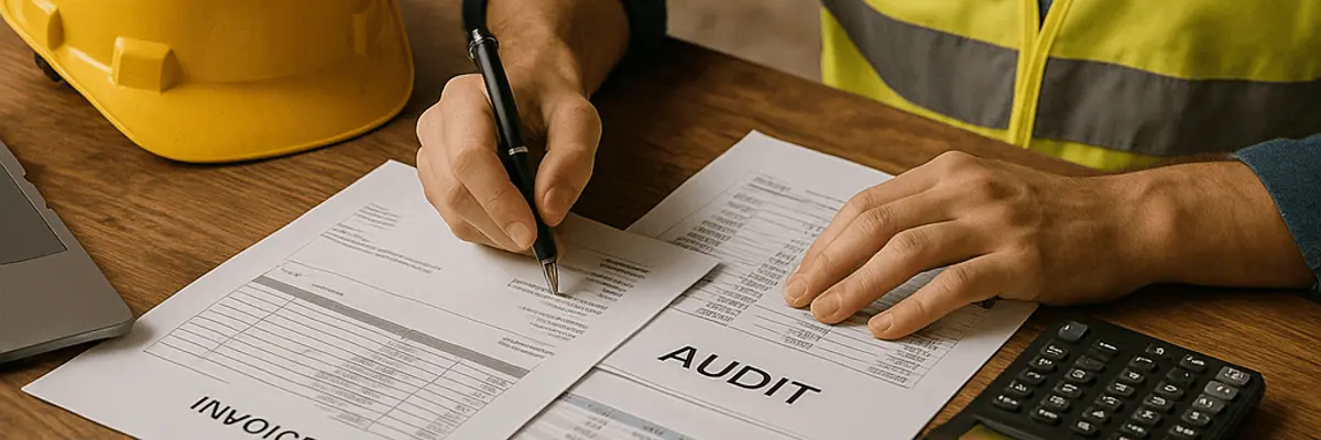 Illustration of accounts payable management for the construction sector for the internal audit department