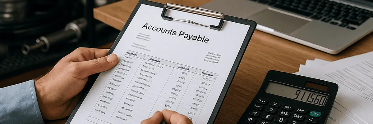 Illustration of accounts payable management for the automotive parts and accessories sector for large businesses in Abha