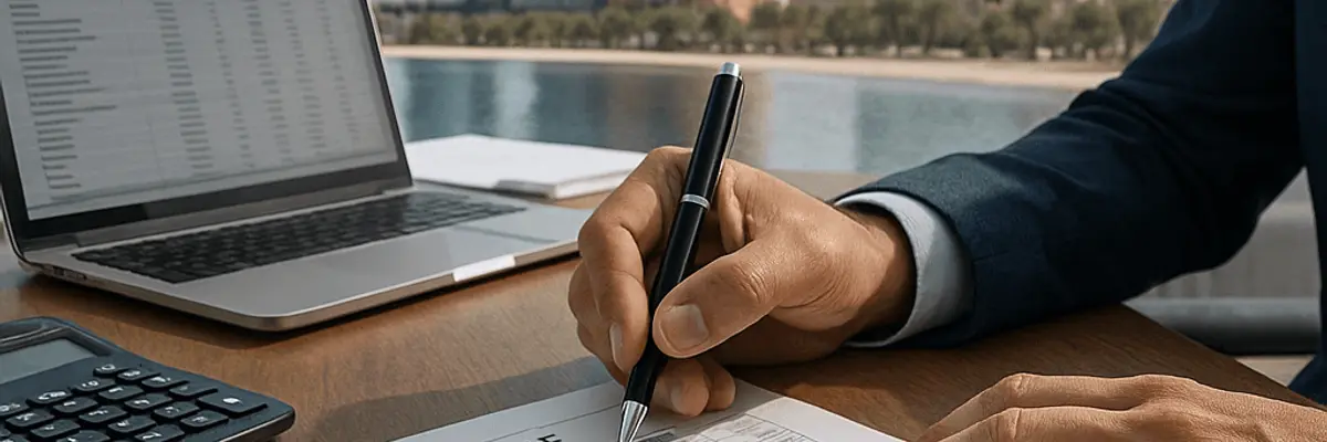 Illustration of accounts payable management for large businesses in Abu Dhabi