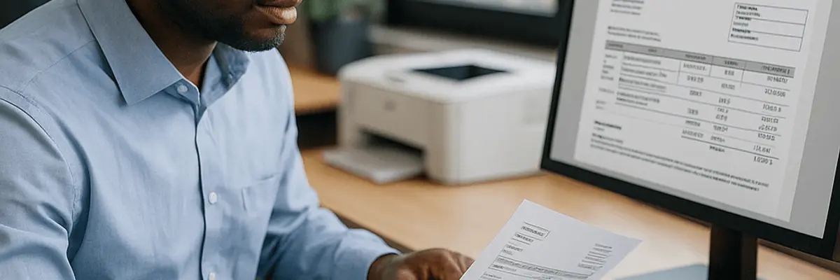 Illustration of accounts payable management for the automated invoice processing sector for large businesses in Accra