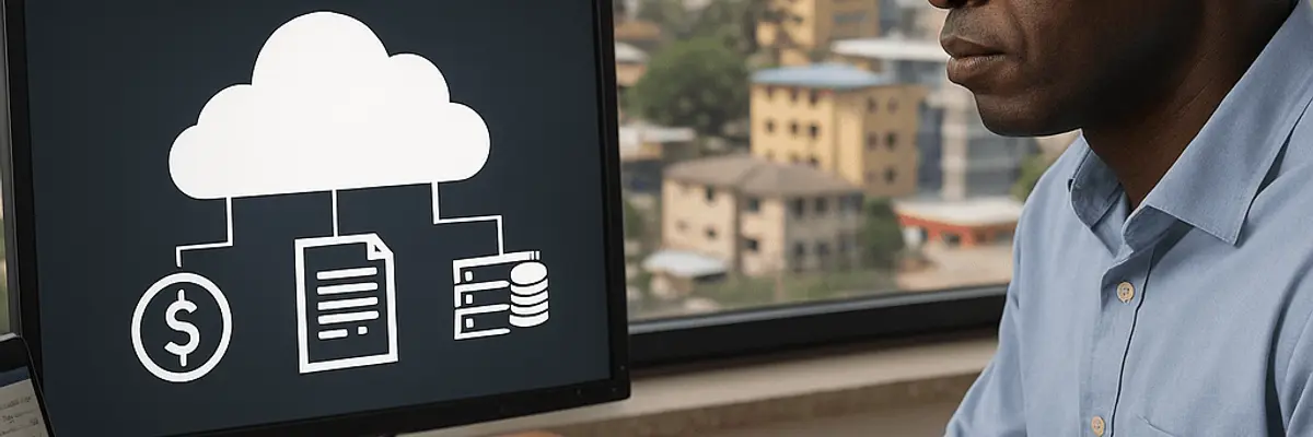 Illustration of accounts payable management for the cloud services and hosting sector for large businesses in Addis Ababa