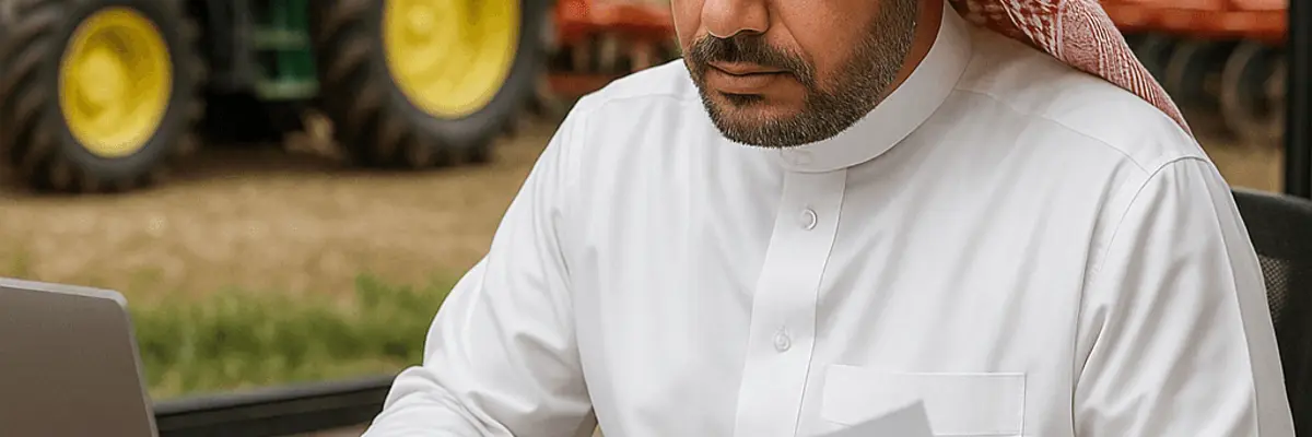Illustration of accounts payable management for the agricultural equipment and services sector for medium businesses in Abha
