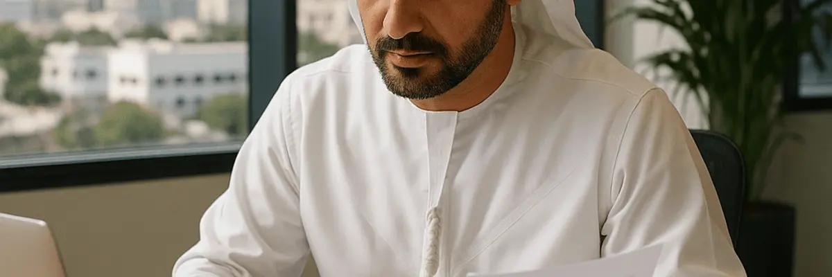 Illustration of accounts payable management for medium businesses in Abu Dhabi