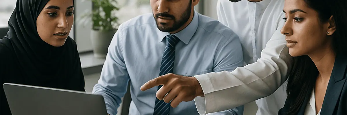 Illustration of accounts payable management for the business analytics and ai sector for medium businesses in Abu Dhabi
