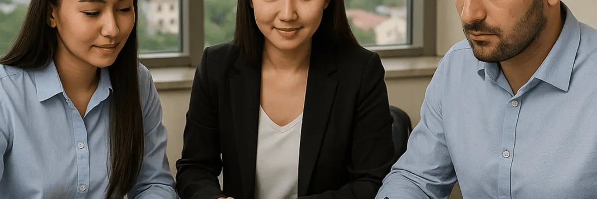 Illustration of accounts payable management for medium businesses for the accounts payable team in Almaty