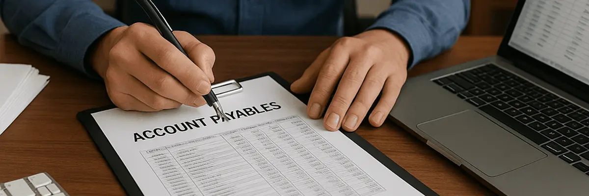 Illustration of accounts payable management for medium businesses for the payroll team in Asmara
