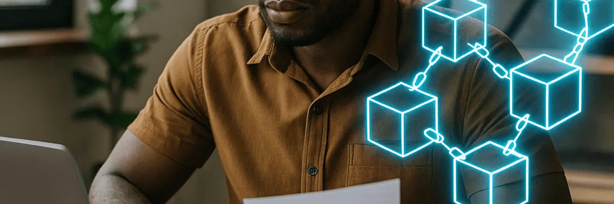 Illustration of accounts payable management for the blockchain technology sector for micro businesses in Abidjan