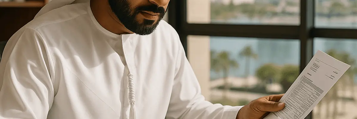 Illustration of accounts payable management for the architecture firms sector for micro businesses in Abu Dhabi