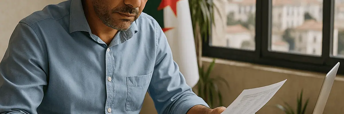 Illustration of accounts payable management for the commercial banking services sector for micro businesses in Algiers