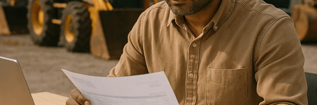 Illustration of accounts payable management for the construction equipment suppliers sector for micro businesses