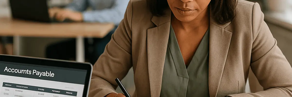 Illustration of accounts payable management for the accounting and tax services sector for micro businesses