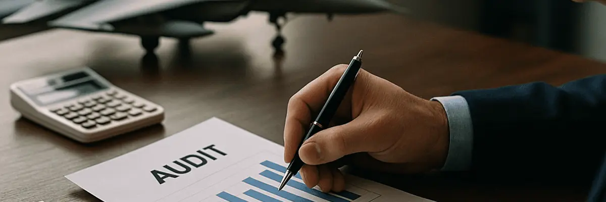 Illustration of accounts payable management for the aerospace and defense sector for micro businesses