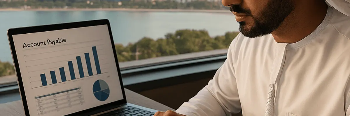 Illustration of accounts payable management for small businesses in Abu Dhabi