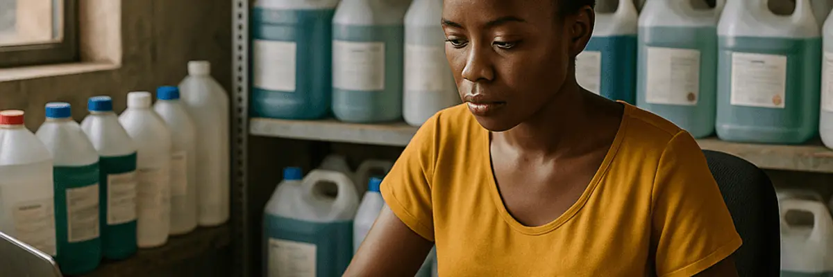 Illustration of accounts payable management for the chemicals sector for small businesses in Accra