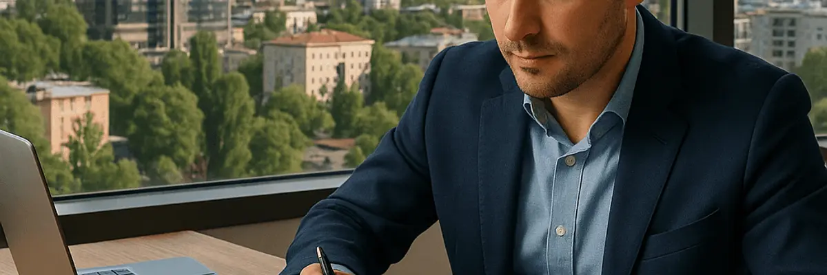 Illustration of accounts payable management for small businesses in Almaty