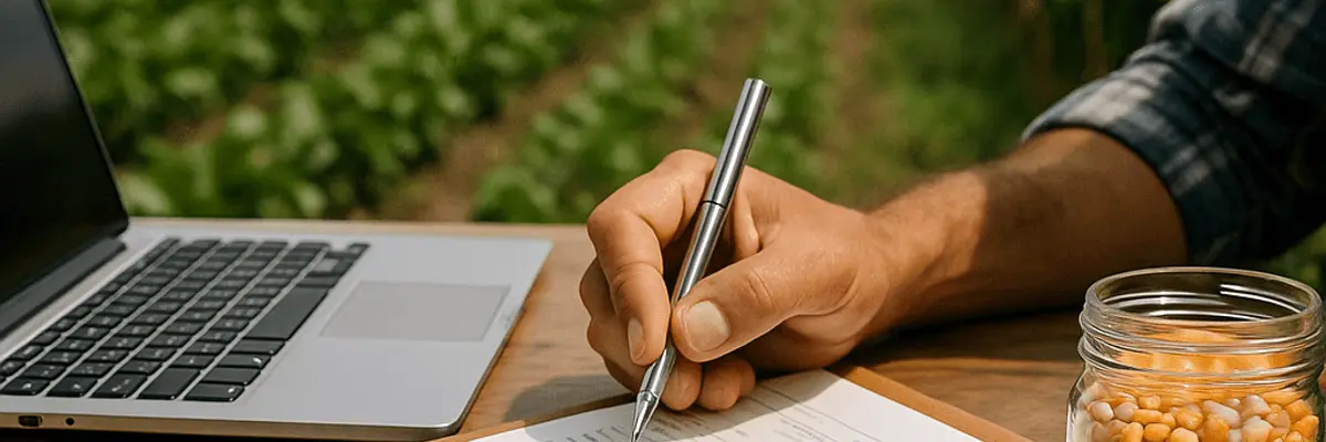 Illustration of accounts payable management for the agriculture and agribusiness sector for startup