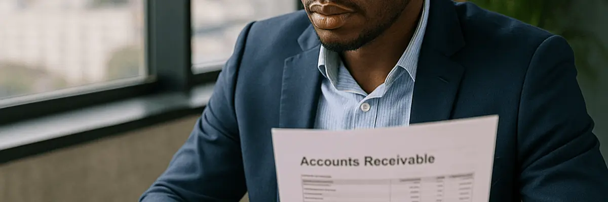Illustration of accounts receivable management for the banking and lending services sector in Abidjan