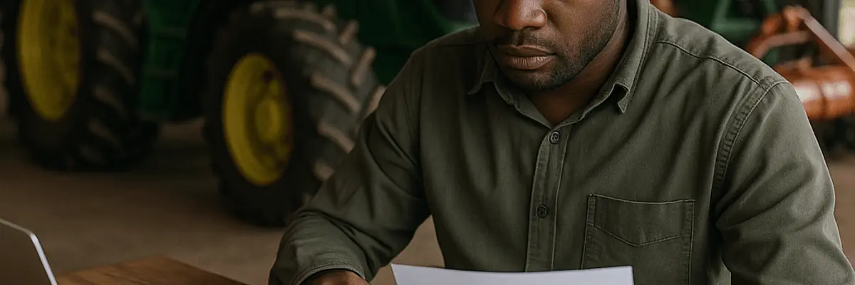 Illustration of accounts receivable management for the agricultural equipment and services sector for the founders in Abidjan