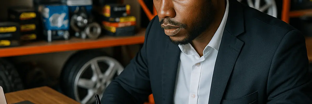 Illustration of accounts receivable management for the automotive parts and accessories sector for the founders in Abidjan