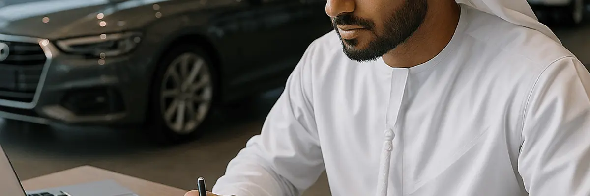 Illustration of accounts receivable management for the automotive sector in Abu Dhabi