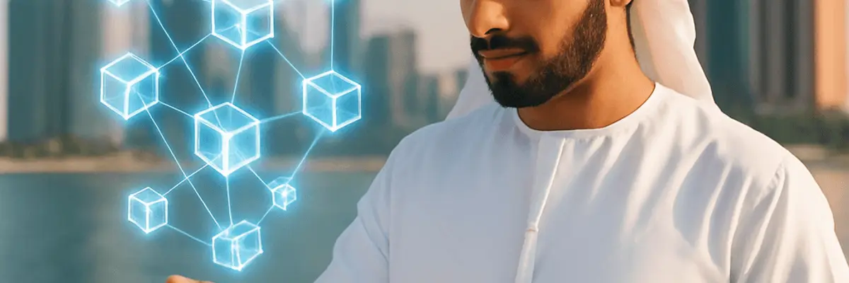 Illustration of accounts receivable management for the blockchain technology sector in Abu Dhabi