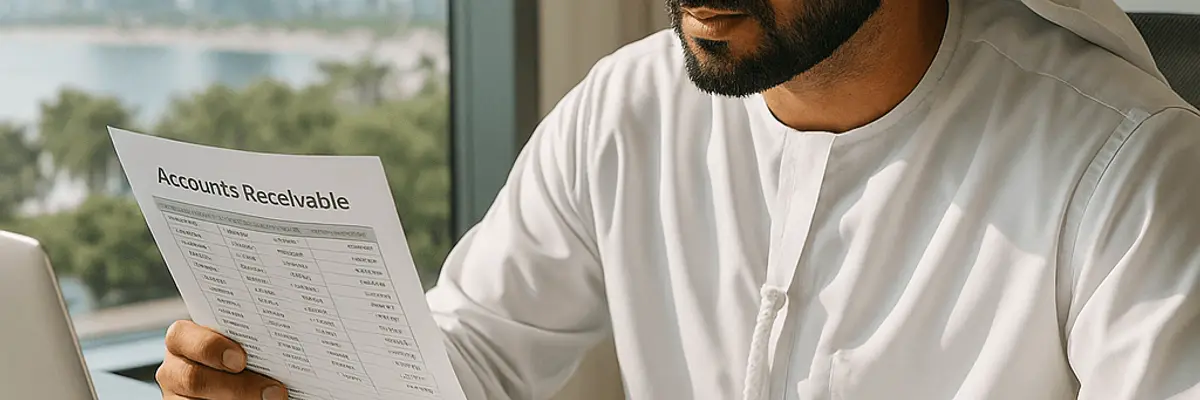 Illustration of accounts receivable management for the business owners in Abu Dhabi