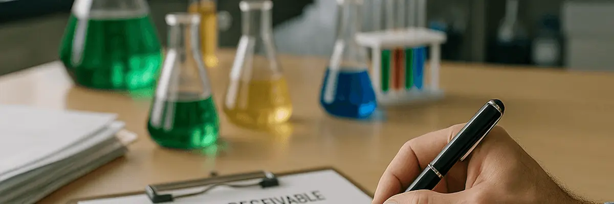 Illustration of accounts receivable management for the chemicals sector in Abu Dhabi