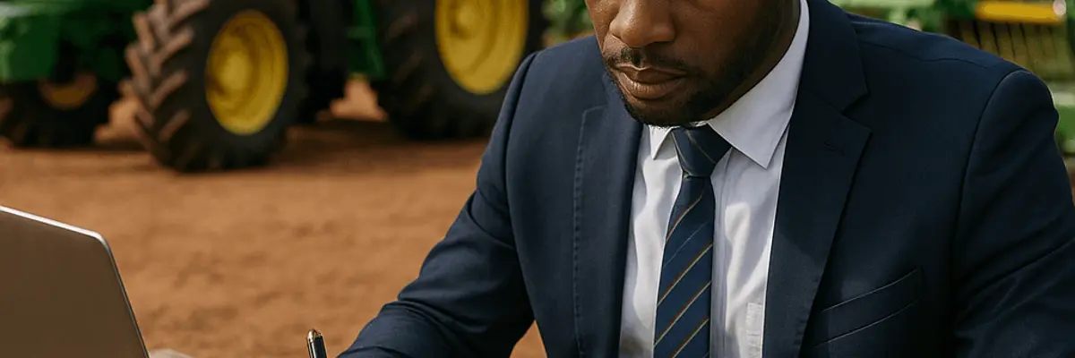 Illustration of accounts receivable management for the agricultural equipment and services sector in Accra