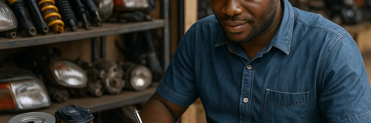 Illustration of accounts receivable management for the automotive parts and accessories sector in Accra