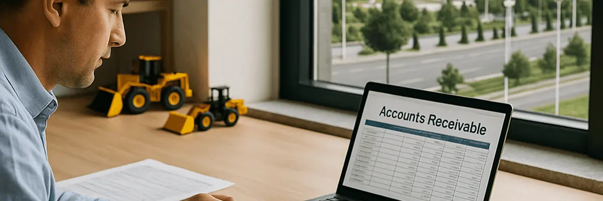 Illustration of accounts receivable management for the construction equipment suppliers sector in Ashgabat