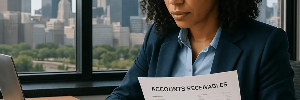 Illustration of accounts receivable management for the payroll team in Chicago
