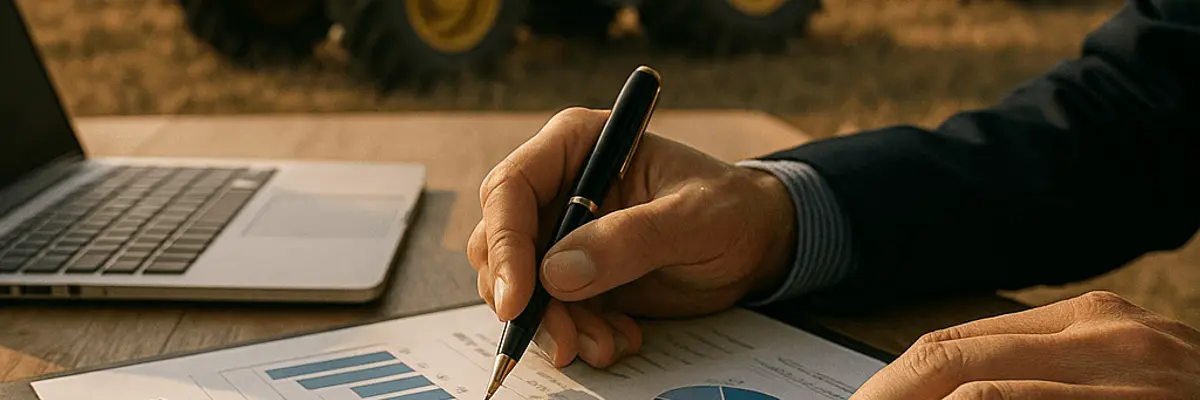 Illustration of accounts receivable management for the agricultural equipment and services sector in Dubai