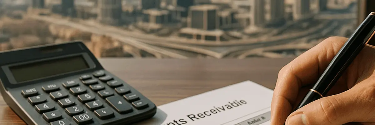 Illustration of accounts receivable management for the banking and lending services sector in Dubai