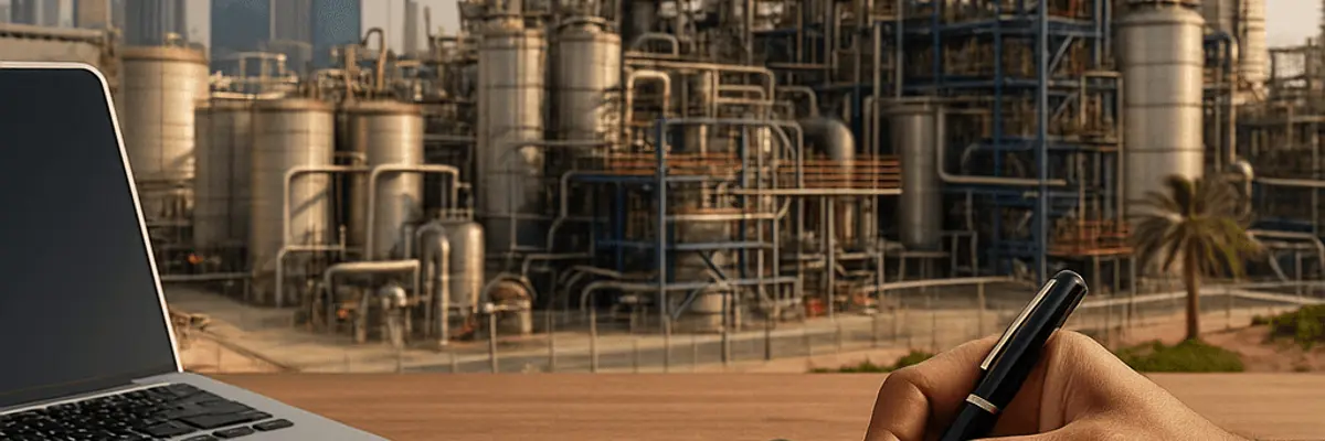 Illustration of accounts receivable management for the chemicals sector in Dubai