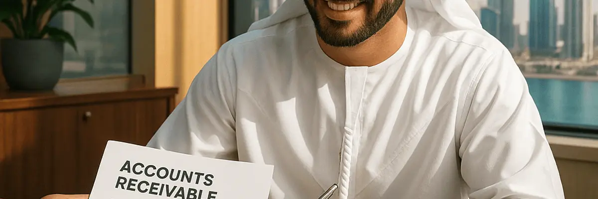 Illustration of accounts receivable management for the commercial banking services sector in Dubai