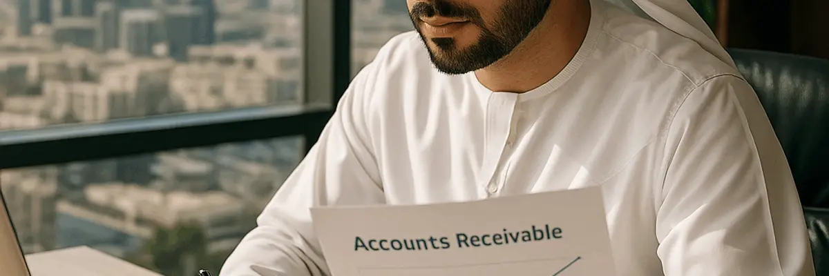Illustration of accounts receivable management for the compliance department in Dubai
