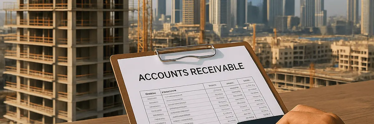 Illustration of accounts receivable management for the construction sector in Dubai