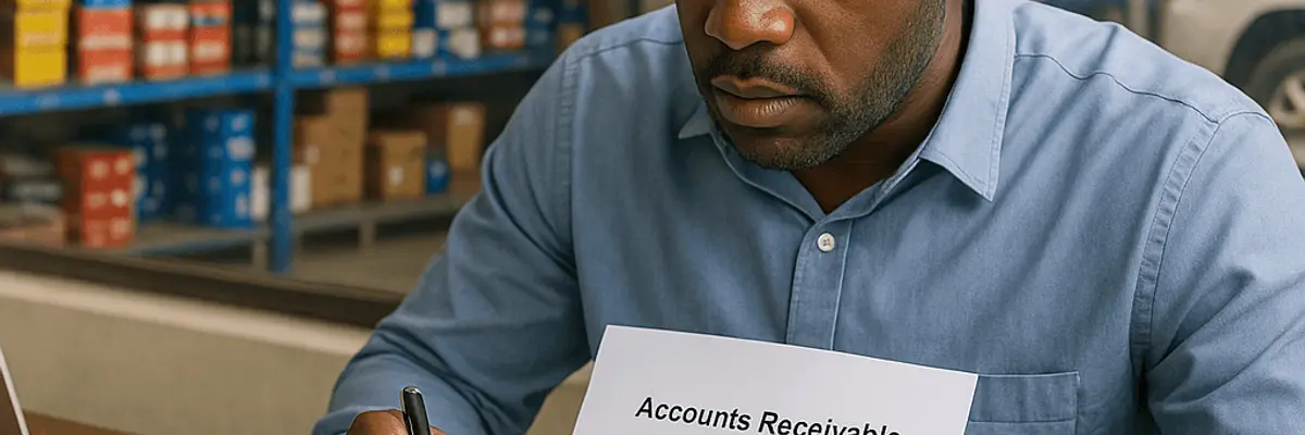 Illustration of accounts receivable management for the auto dealership supplies sector for enterprise in Abidjan
