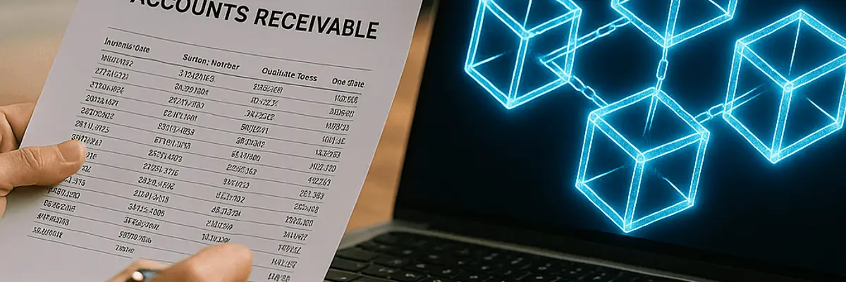 Illustration of accounts receivable management for the blockchain technology sector for enterprise