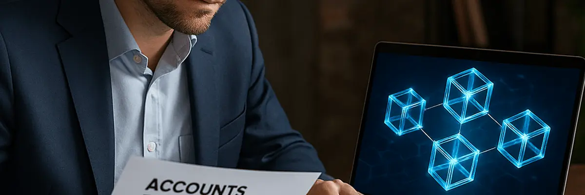 Illustration of accounts receivable management for the blockchain technology sector for the founders