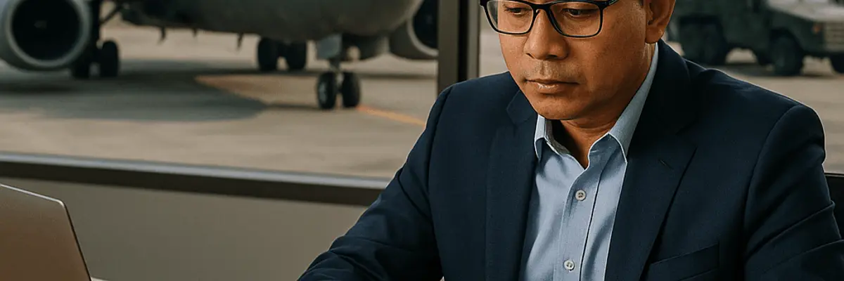 Illustration of accounts receivable management for the aerospace and defense sector in Jakarta